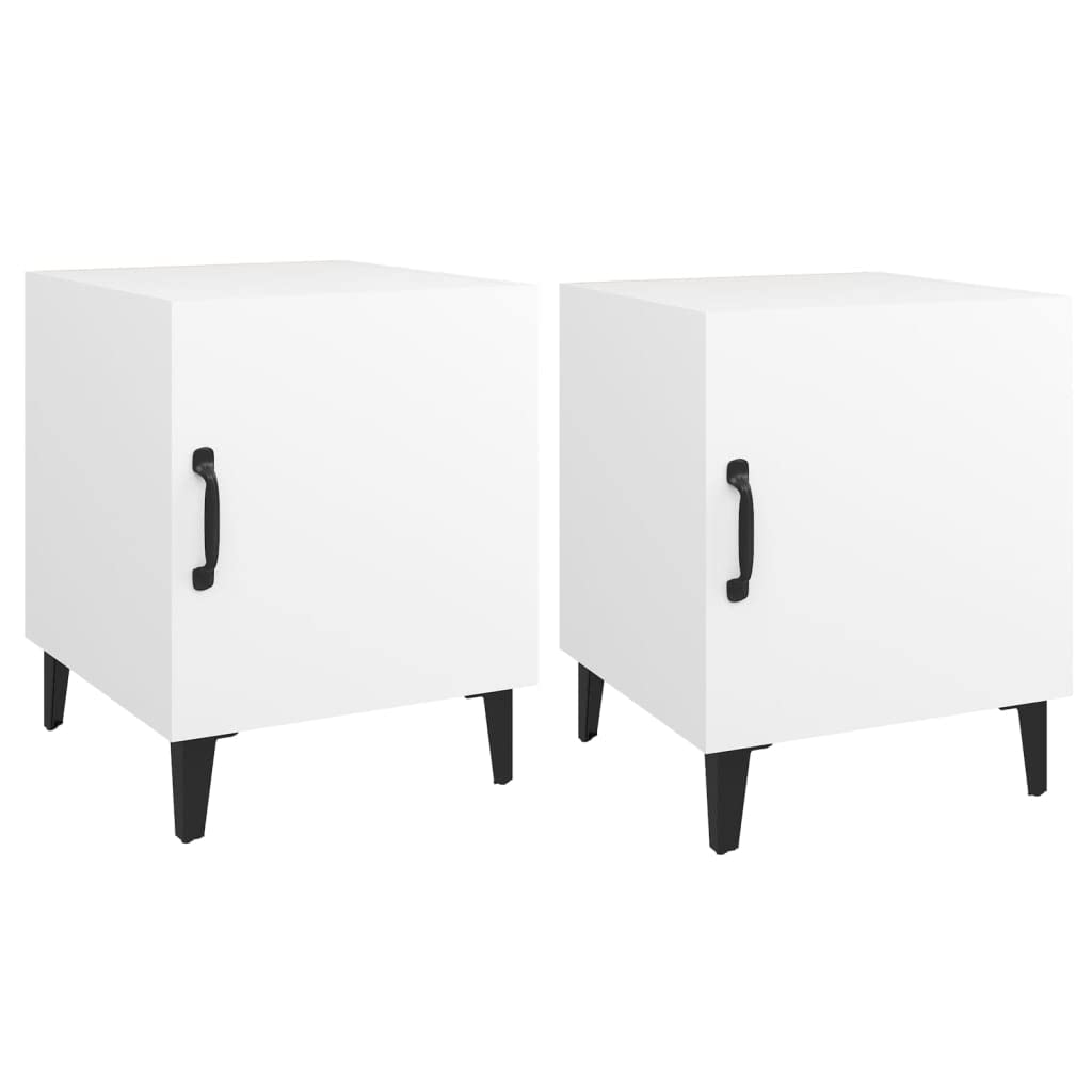 Meuble de chambre élégant pour organiser votre espace nuit lot de 2 tables blanc