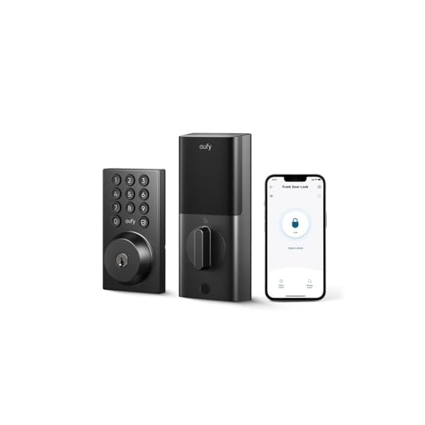 eufy Smart Lock C30, Keyless Entry Door Lock, Built-in WiFi Deadbolt, Smart Lock for Front Door, No Bridge Required, Easy Installation, App Remote Control, Auto Lock