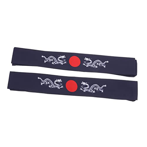 MOTHNUR 2個 武士道カチューシャ hairband muffler リバーシブル ーズヘッドバンド 寿司職人のカチューシャ 男 ヨガヘッドバンド 和風カチューシャ コットン Blue