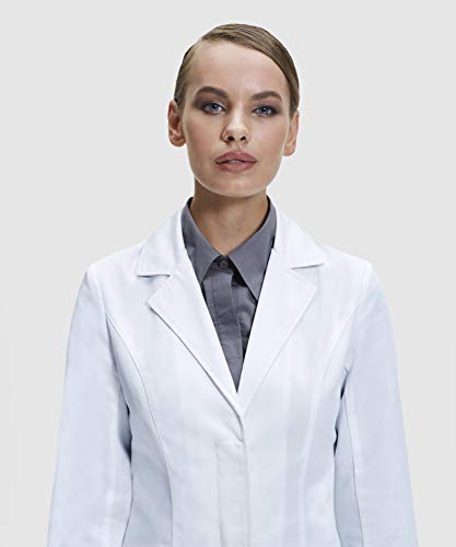 Dr. James Women’s Lab Coat, Tailored Fit, Feminine Design, White, 33 Inch Length (6) - Thumbnail 7