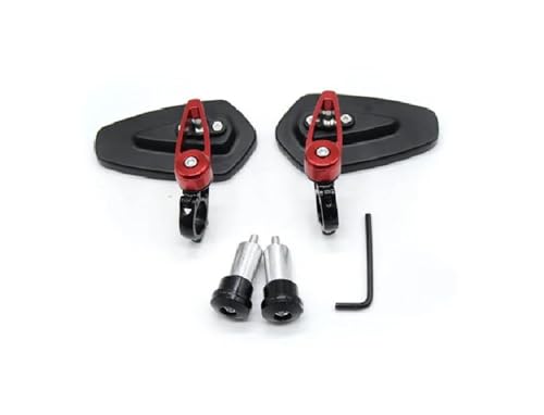 GEGWWFVVC Motorrad Lenker End Spiegel Für Suzuki S Hayabusa GSXR1300 M DL650 V-Strom Lenkerspiegel(Red)