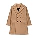 Dress Coat for Girls Boys Trench Coat Notched Collar Double Breasted Long Fleece Jacket Winter Classic Fashion Causual Outdoor Lightweight Thermal Slim Fit Long Coat