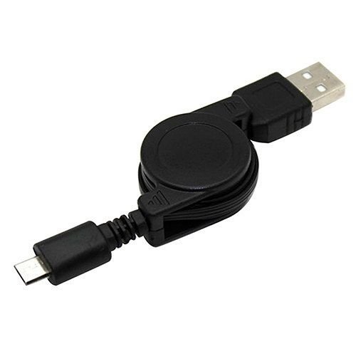 CABLEPELADO Câble rétractable micro USB synchronise et charge | Transfert de données 480 Mbit/s | Compatible avec Samsung, HTC, Sony, Motorola, LG, Nokia, Kindle,...