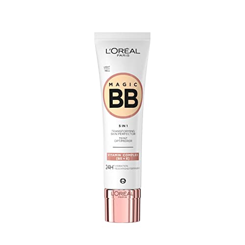 L'Oréal Paris Getönte Tagescreme, Für 24h Feuchtigkeit und einen ebenmäßigen Teint, Magic BB Teint Optimierer, Nr. 02 Light (Hell), 1 x 30 ml