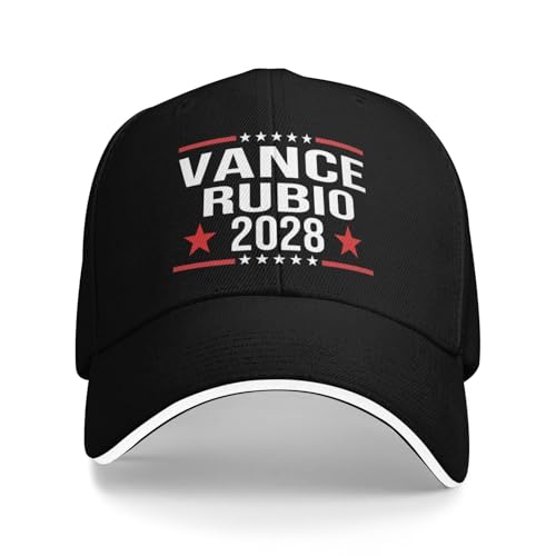 Vance Rubio 2028 JD Vance Rubio President 2028 Baseball Cap Men Women Trucker Hat Cowboy Hat Dad Hats Black