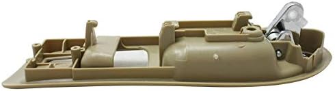 Miniatura 5 de Garage-Pro Manija de puerta interior delantera compatible con Honda Accord 1994-1997, bisel beige con palanca cromada, con agujero de bloqueo de