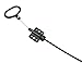 Natuzzi Compatible D Ring Recliner Handle and Cable 32 1/2" Length, 3" Exposed Wire S Tip