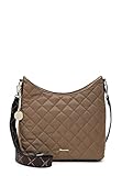 Tamaris Damen Umhängetasche Beutel gesteppt bedruckter Riemen Jennifer 31941, Farbe:Beige
