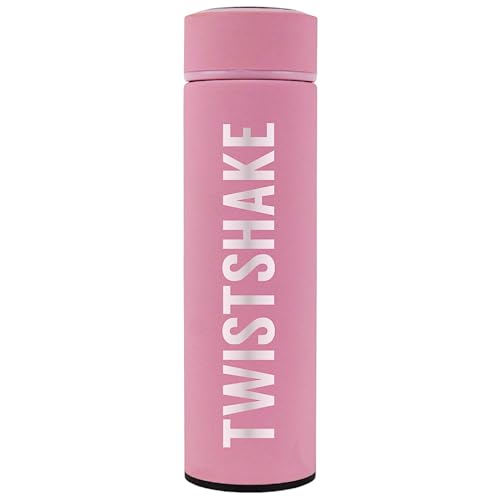 Twistshake Heiß- oder Kaltisolierflasche – 420 ml | Edelstahl-Wasserflasche mit Doppelschicht-Vakuum | Isolierung bis zu 10 Stunden | BPA-freie isolierte Thermoskanne | Pastellrosa