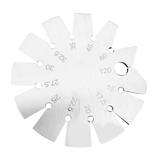 Leapiture Round Shape Angle Finder Angle Pattern Gauge Metal Cutting Edges Angle Finder Metalworking Angle Template