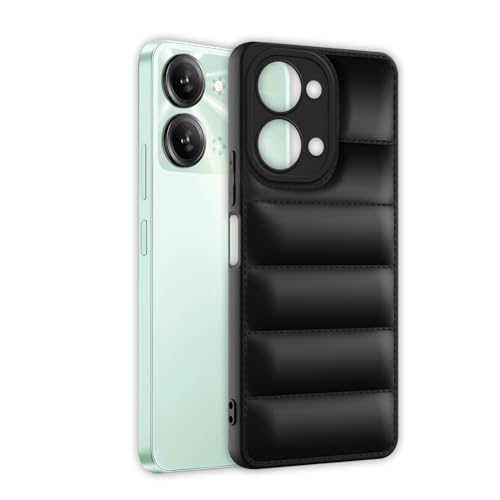 Image of Amazon Brand - Solimo Puffer Case Camera Protection Soft Back Cover for iTel P40 Plus - Black