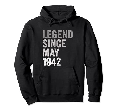 Leyenda Desde Mayo de 1942 Año de Cumpleaños Sudadera con Capucha