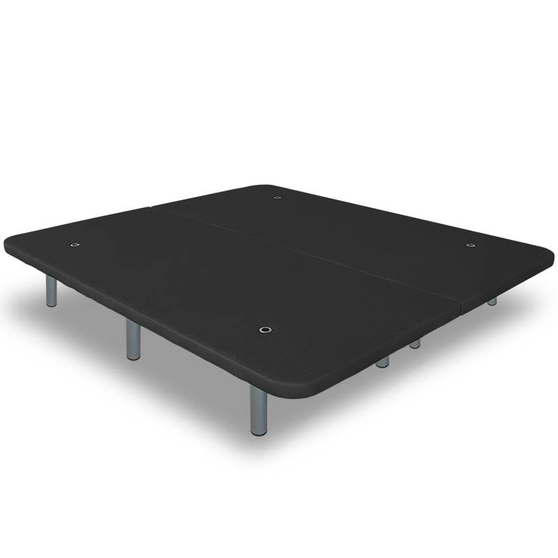 Ventadecolchones - Base Tapizada Drago Reforzada con Aireadores | Color 3D Negro | Juego de 12 Patas de 27 cm | 180 x 200 cm (2 uds 90 x 200 + uniones)