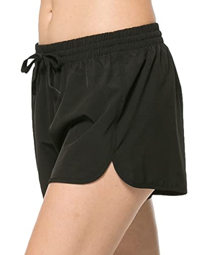 LYRIKER Badeshorts Damen Badehose Kurz Schwimmshorts Boardshorts mit...