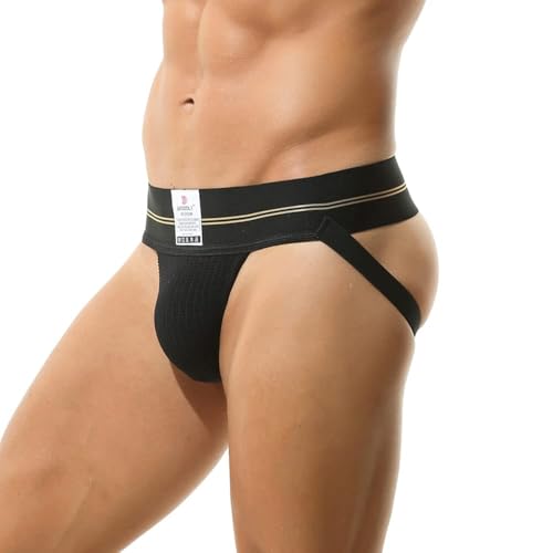 BRODDLE Men's Jockstrap Stretchy Nylon Mesh Pouch Performance Workout Athletic Supporters for Men3
