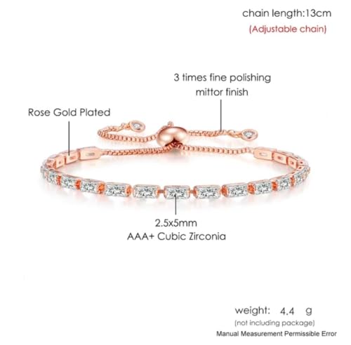 Pulsera de circonita ajustable de Nilu's Collection para mujer 3