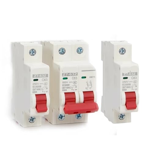 DC 1P 250V/2P 500V Photovoltaic Circuit Breaker Mini MCB PV Systems Protector 1Pcs(2P 500V,50A)