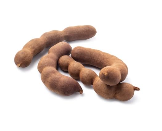 Sweet Tamarind Pods - Thailand Tamarinds Fruit - Fresh Whole Dried Tamarindo - Healthy Snack - Delicious & Nutritious Herbal Fruits - 1 lbs