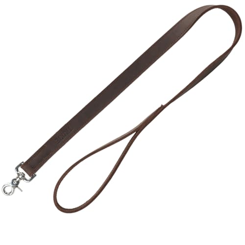 TRIXIE Hundeleine aus Leder Rustic Leine Leder M–L, 1,00 m 20 mm in dunkelbraun - Fettlederleine für Hunde im klassischen Design - für mittelgroße bis große Hunde - 19000 TRIXIE Hundeleine aus Leder Rustic Leine Leder M–L, 1,00 m 20 mm in dunkelbraun - Fettlederleine für Hunde im klassischen Design - für mittelgroße bis große Hunde - 19000