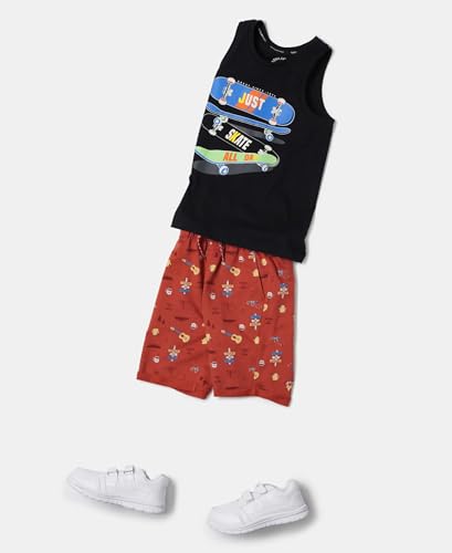 Image of Jockey CB03 Boys Super Combed Cotton French Terry Printed Shorts with Turn Up Hem Styling (Colors & Prints May Vary)