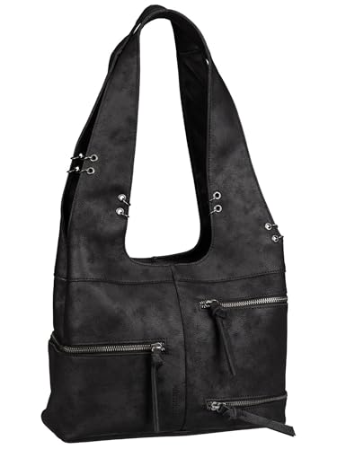 Sac à épaule Rebel At Heart Hobo FREDsBRUDER noir en cuir