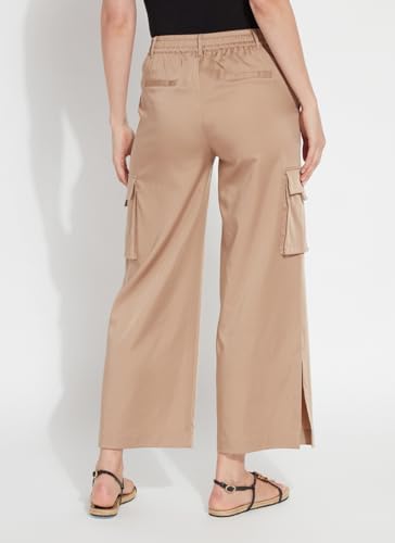 Lyssé Calypso Cargo Pants for Women – Cropped Ankle Pants and Stretch Satin Pants with Relaxed Fit3