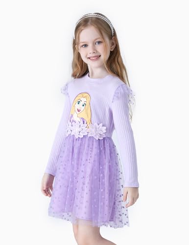 Disney Princess Frozen Minnie Mouse Dress Girls Sparkle Ruffle Tulle Tutu Birthday Party Fall Outfits Clothes Baby to Toddler3