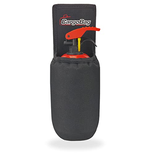TrunkExpert Soporte para extintor de Coche Organizador Protección contra Incendios Transporte Seguro Extintor Fácil Montaje Universal Alto 29 cm Ancho 10,5 cm Material Cordura Cover