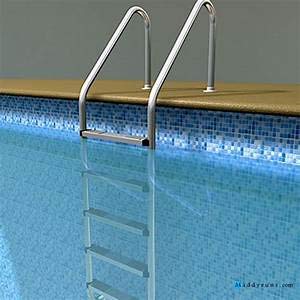 WATERTECH SYSTEMS Swimming Pool Ladder for In Ground Pools Heavy Duty 5-Step Stainless Steel Pool Step Ladder with Easy Mount Legs