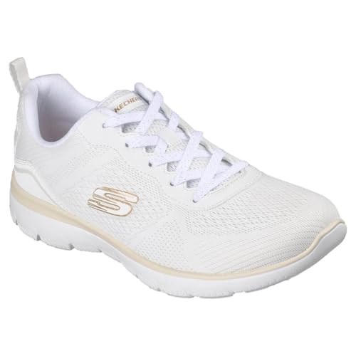 Pantoufle femme Skechers Summits Quiet Dream tissu bleu confort absolu