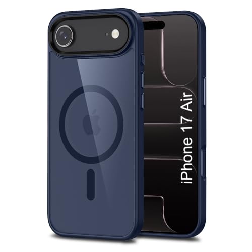 Image of iPhone 17 Air Magsafe Hard Back Case | Matte Design & 360 Protection | Military-Grade Apple iPhone 17 Air Cover | Strong Magnet Back - Blue