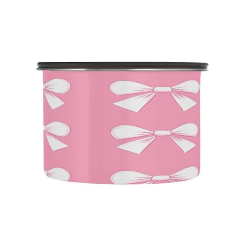 Contenedor al vacío para café con lazo rosa Qilmy miniatura 2
