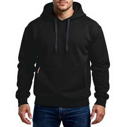 Mens Oversized Drawstring Sweatshirt Casual Lightweight Hooded Pullover Warm 2025 Fall Winter Hoodies Tracksuit3