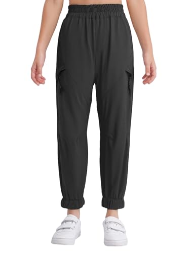 Kids Boys Jogger Pants Casual Outdoor Cargo Trousers Decor Zipper School Lightweight Sweatpants