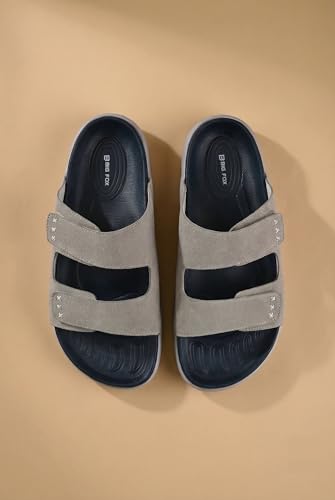Image of Big Fox Alphabounce- 15 Men's Orthopedic Comfort Slides | Dual Strap Cushioned Sandals | Lightweight Daily Wear