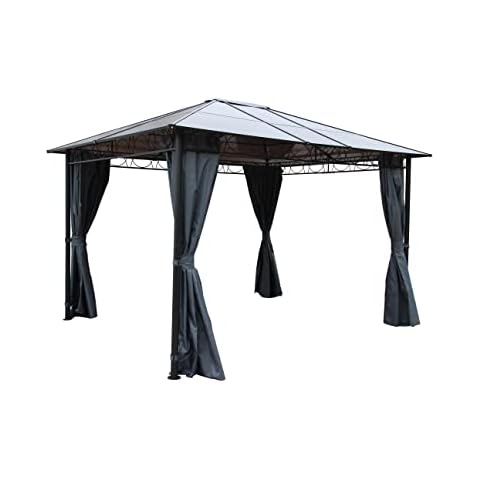 Royalcraft Zurich Polycarbonate gazebo 3x3.66m Grey Cover