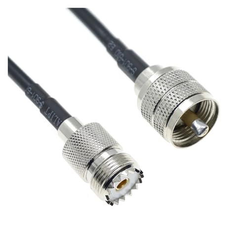 Rallonge câble coaxial d'antenne RF RG58 UHF PL259 SO239 connecteur coudé 20m
