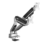 Ergo Office ER-446 2-krotny uchwyt na monitor ze sprężyną gazową uchwyt stołowy 43.2-89.9 cm obrotowe nachylenie obrotowe z regulacją wysokości podwójne ramię VESA 75x75 100 x 100 do 2 x 15 kg