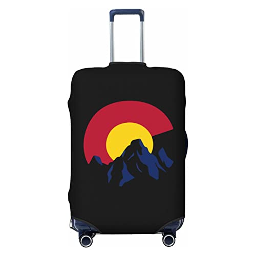 SEAEAGLE Colorado Flag Mountain Travel Luggage Cover Luggage Suitcase Protector Fits 18-32 Inch Baggage Trunk Case