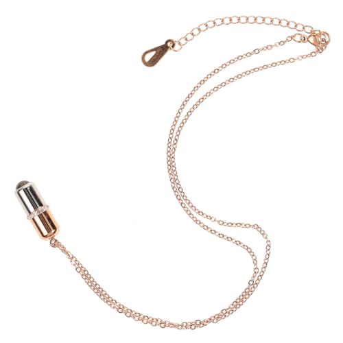 COLLBATH 1pc Collarbone Pill Necklace for Women Fashion Sweater Necklace Heart Charm Pendant Perfect Party