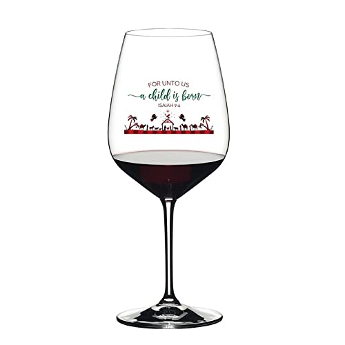Verres à vin rouge en cristal gravé Isaïe 9 pour art de la table raffiné - 3