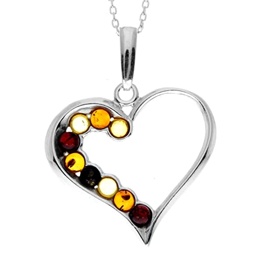 Pendentif en ambre véritable et argent sterling 925 haut de gamme