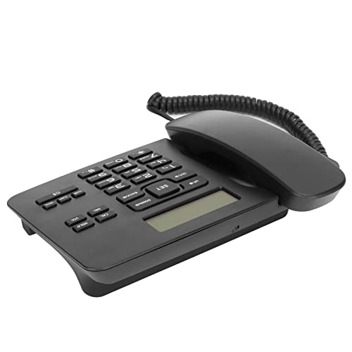 Teléfono alámbrico con pantalla LCD y contestadora miniatura 1