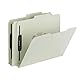 Smead Pressboard Fastener File Folder with SafeSHIELD Fasteners, 2 Fasteners, 2/5-Cut Tab Right of Center Position, 2 Expansion, Guide Height, Letter Size, Gray/Green, 25 per Box (14982)