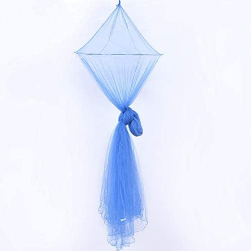 Miniatura 3 de Mosquitera para cama tamaño Queen King Size Instalación rápida y fácil cortinas de cama (azul)