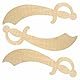 Baker Ross EF695 Ross Piratenschwerter aus Holz für Kinder zum Dekorieren - für Kindergeburtstag und Party (4 Stück), 28 cm, Holzfarben