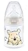 NUK First Choice+ Babyflasche Disney Winnieh the Pooh | 0–6 Monate | Temperature Control Anzeige | 150 ml | Anti-Colic-Ventil | BPA-frei | Trinksauger aus Silikon | beige
