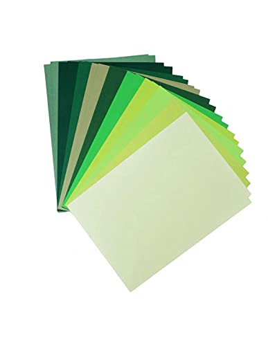 Netuno 20 Blatt Bastelpapier Set Grün DIN A5 14,8 x 21 cm Farbpapier Karten basteln Bastelkarton farbig Bastelset Papier Bastelbogen Designpapier bunt bedruckbar Kartonpapier Kartengestaltung