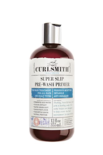 CURLSMITH - Super Slip Pre-Wash Primer - Vegan Scalp Stimulating Treatment, Protecting and Moisturising (12 fl oz)