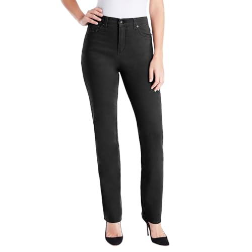Gloria Vanderbilt Women's Classic Jeans| Amanda High Rise Tapered Mom Jean|Various Size Colors - Black 18 Long